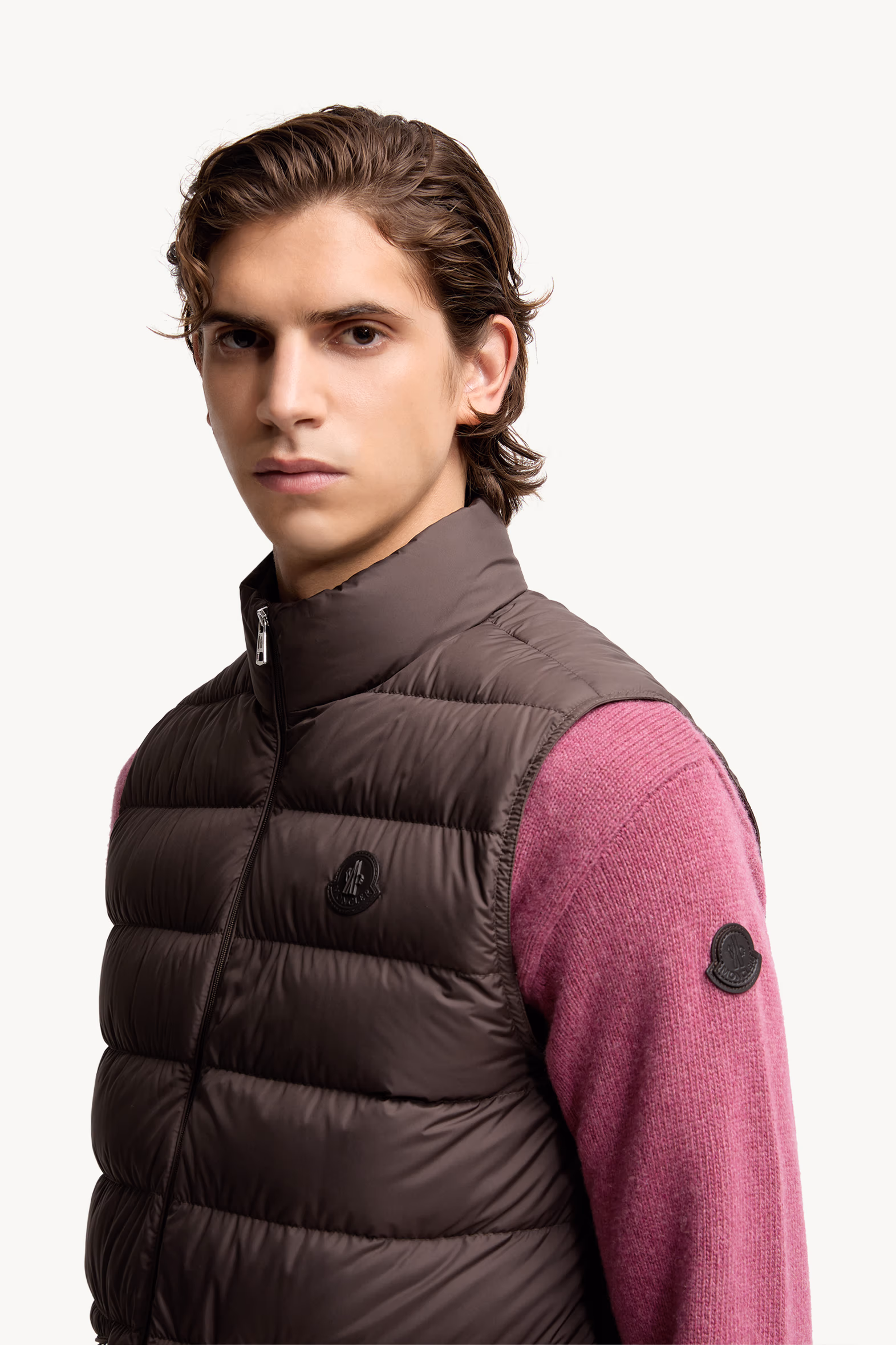 Treompan Down Vest Men Brown Moncler 4